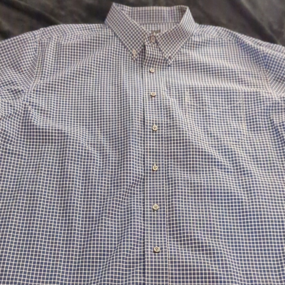 Jos. A. Bank Blue and White Checkered Shirt